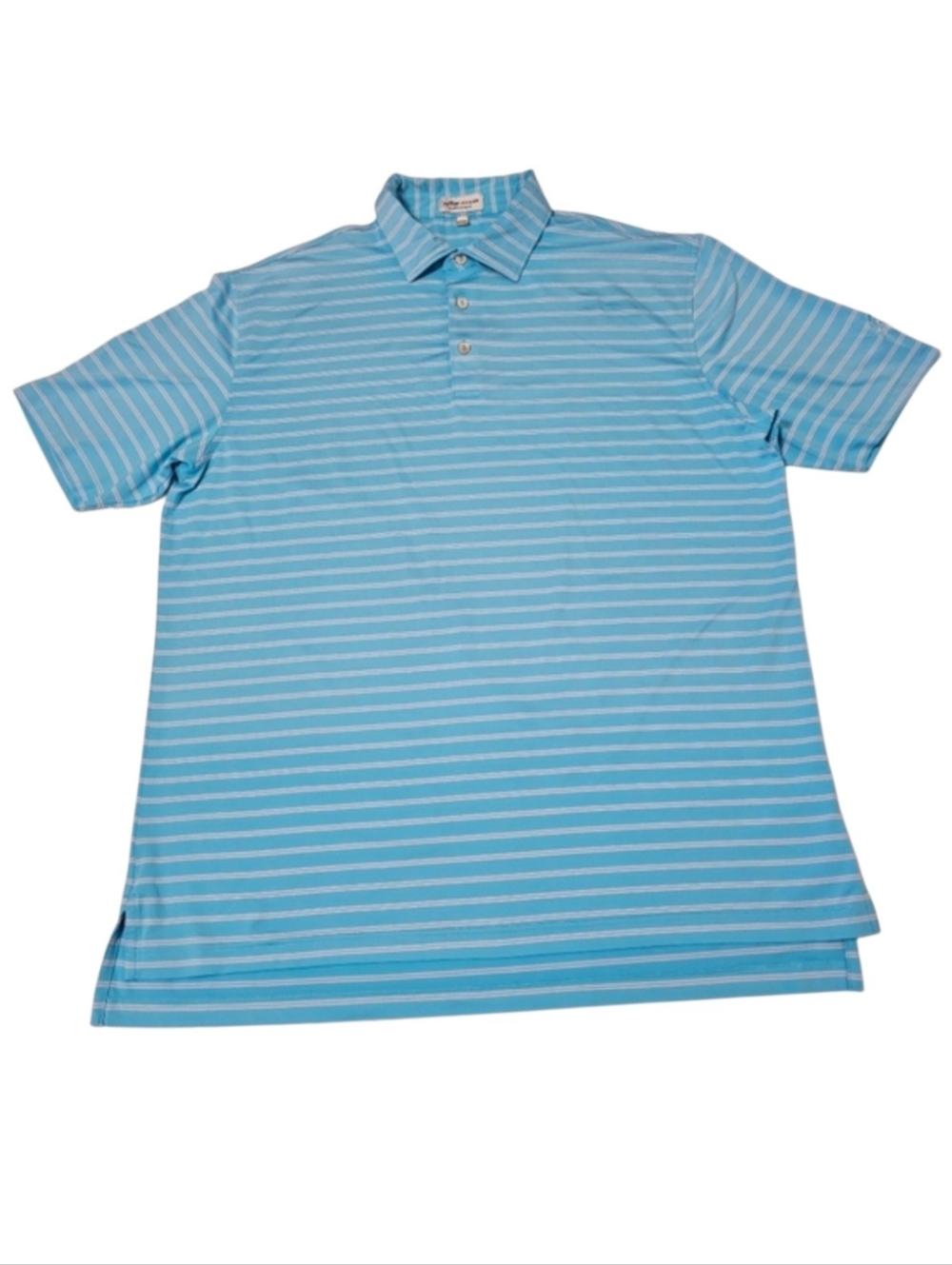 Peter Millar Summer Comfort Men's Striped Golf Polo Shirt Sz L